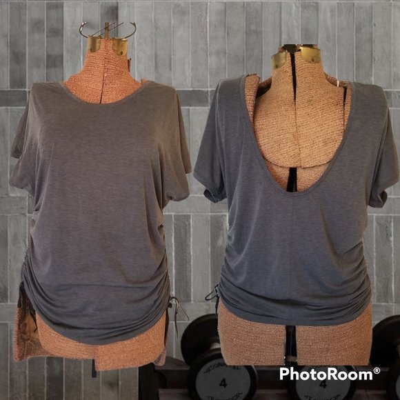 lululemon athletica Tops - LuLuLemon Athletic Top + 10 + Grey + Ruched
